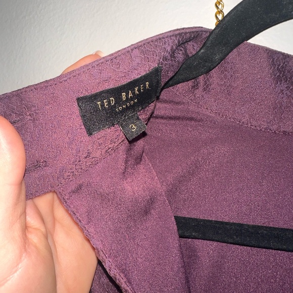 Ted Baker Purple puffed sleeve Blouse - Size 3 - Picture 6 of 6